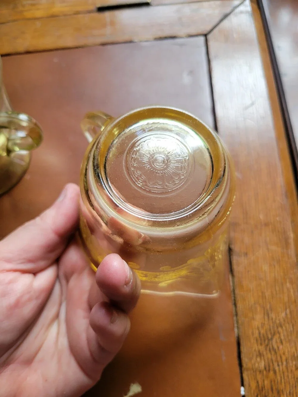 1930 MACBETH-EVANS YELLOW DEPRESSION GLASS CREAMERS